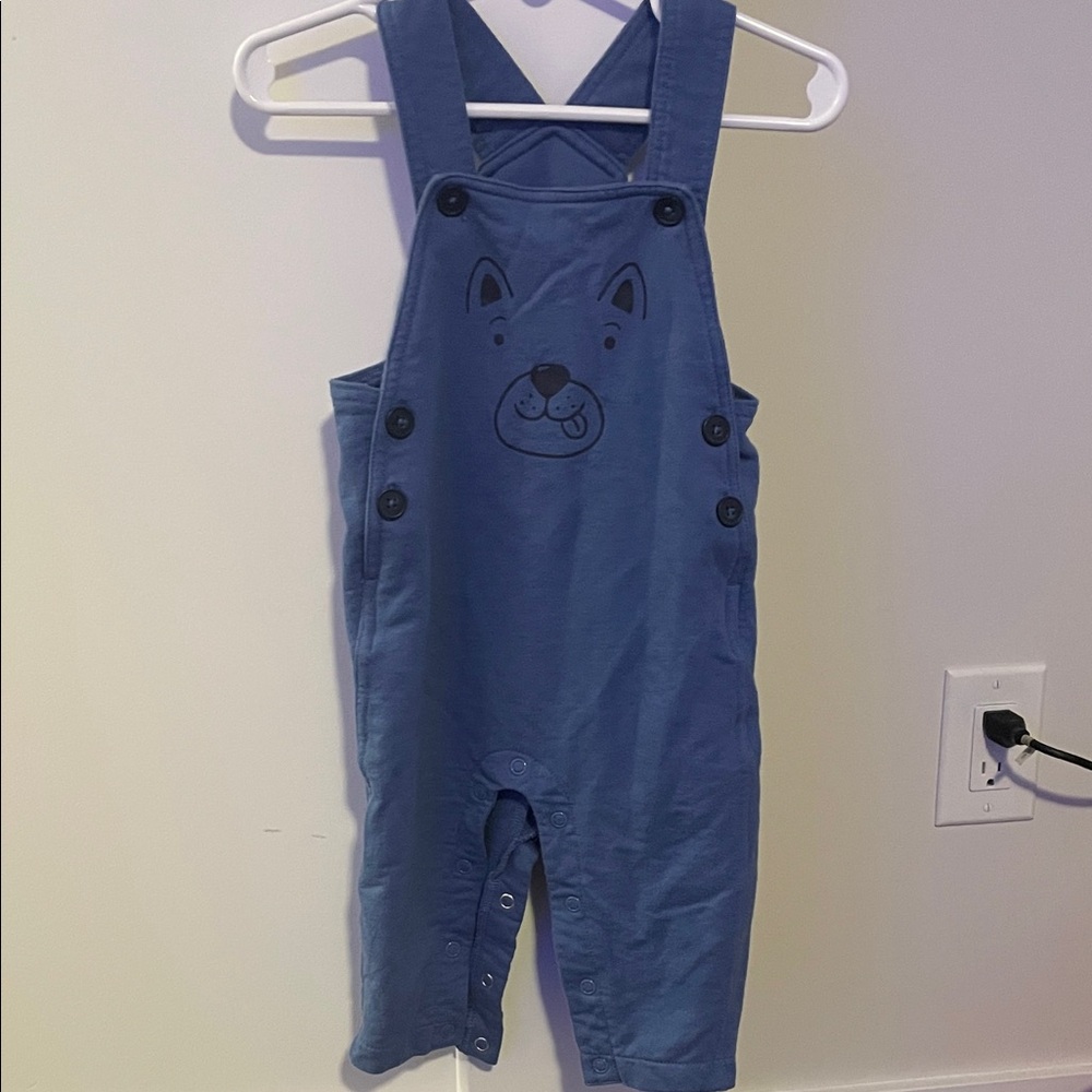 Joe Fresh Blue Kids Overalls with Bear Face